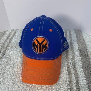 New York Knicks Adidas Hat L/XL NBA Fit Max 70 Blue Orange Fitted